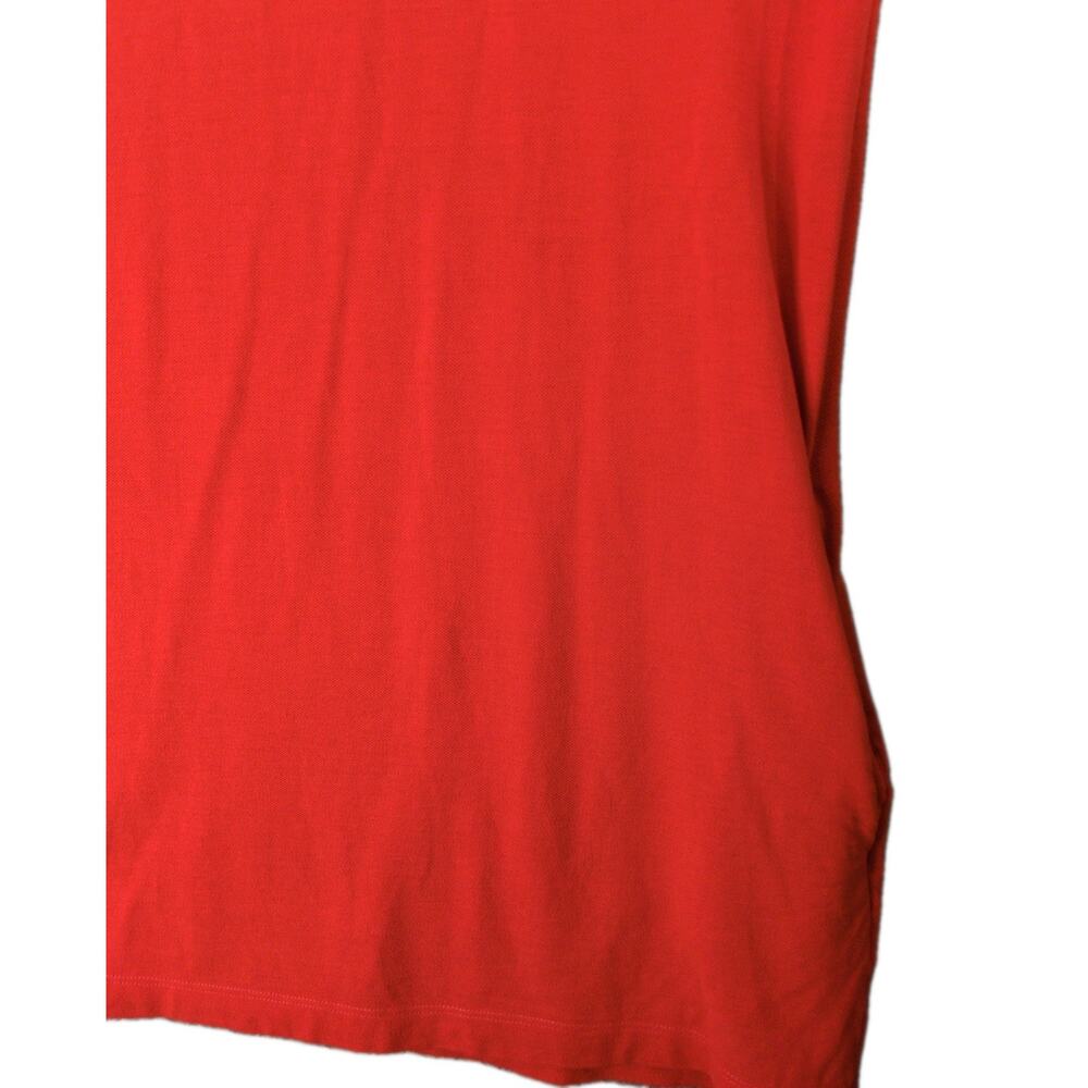 Vintage Lacoste Dress Women’s 36 Red Pink Color Block Cotton 80s Logo Cap Sleeve - Picture 7 of 9